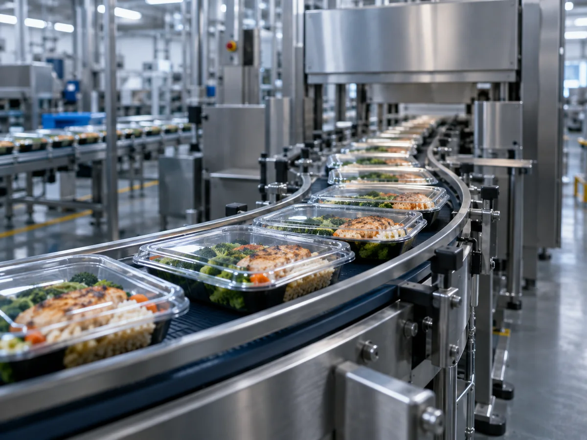 Línea automatizada de producción y empaque de alimentos